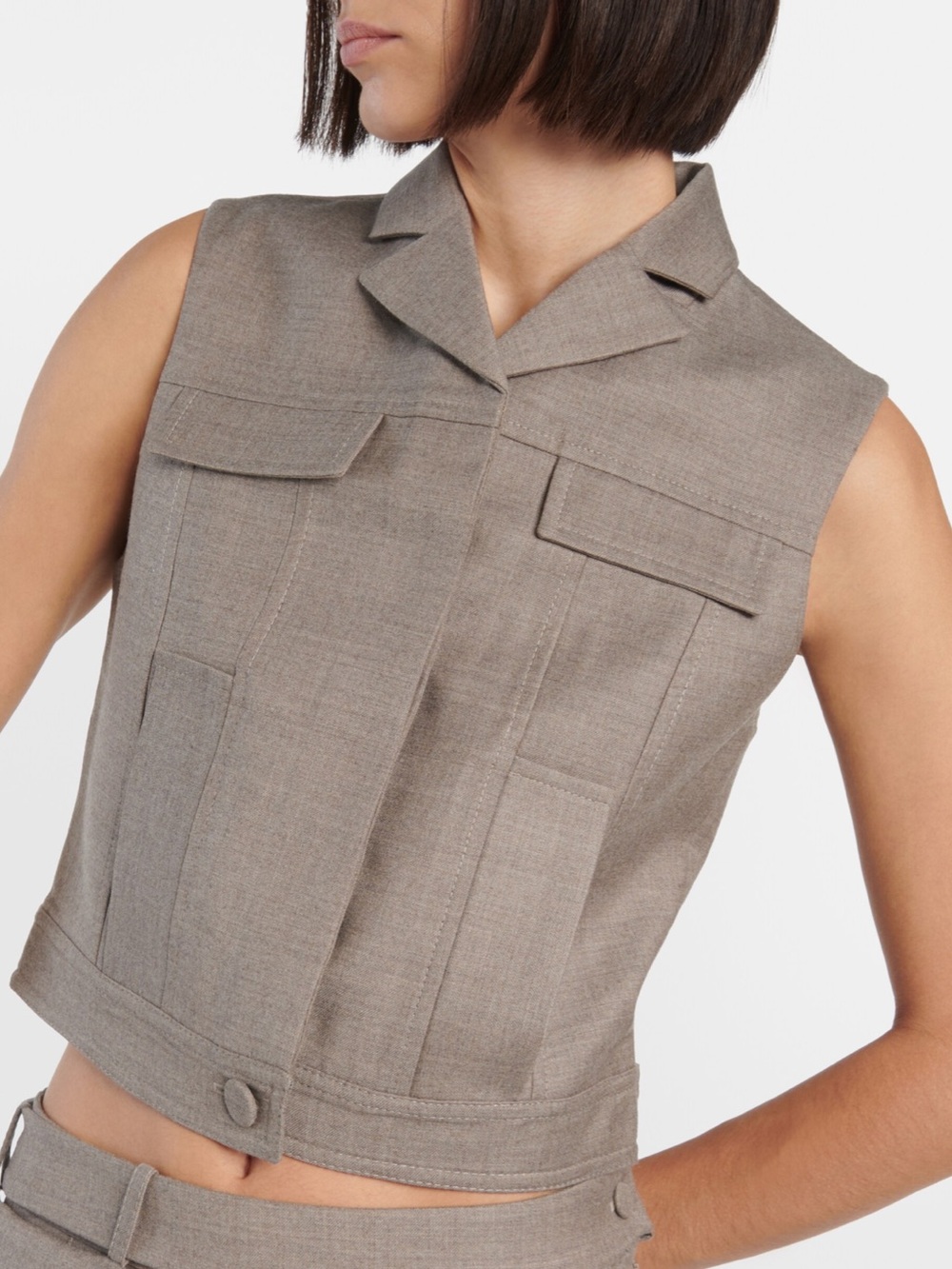 Aya Muse Mia wool crop top vest M
